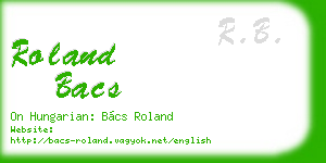 roland bacs business card