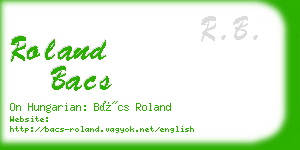 roland bacs business card